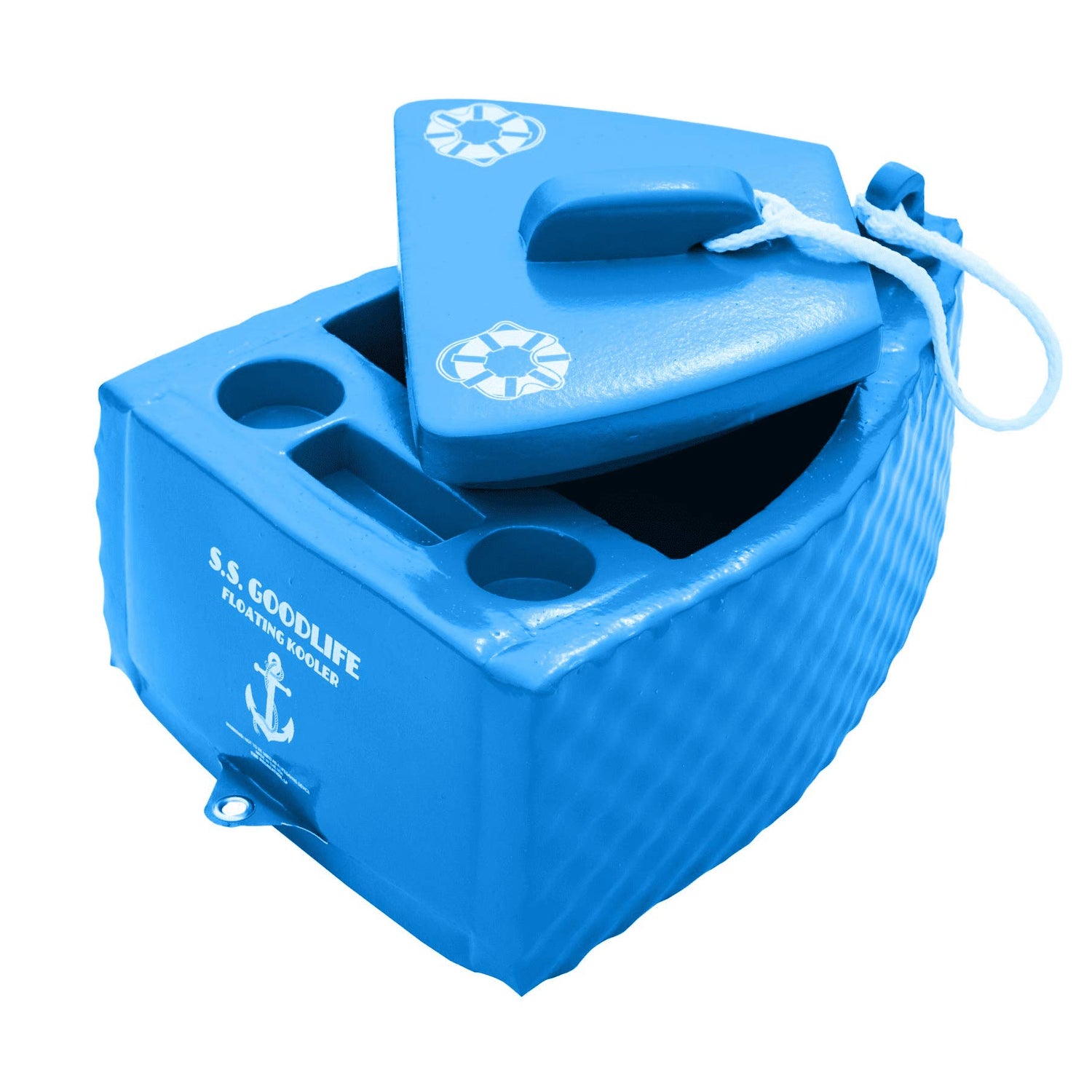 TRC Recreation Water Resistant Floating Super Soft Goodlife Drink Kooler for Water Adventures and Activities, Blue
