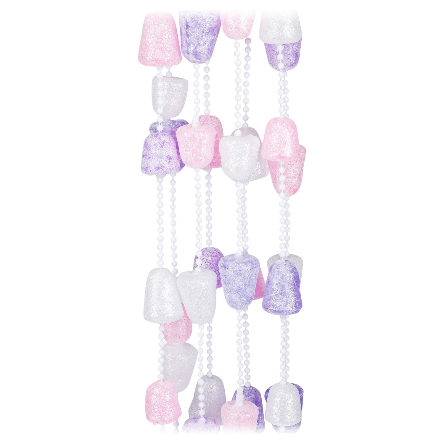 Kurt S. Adler Pink Purple and White Glittered Gum Drop Garland 9 Feet Long H2051 New
