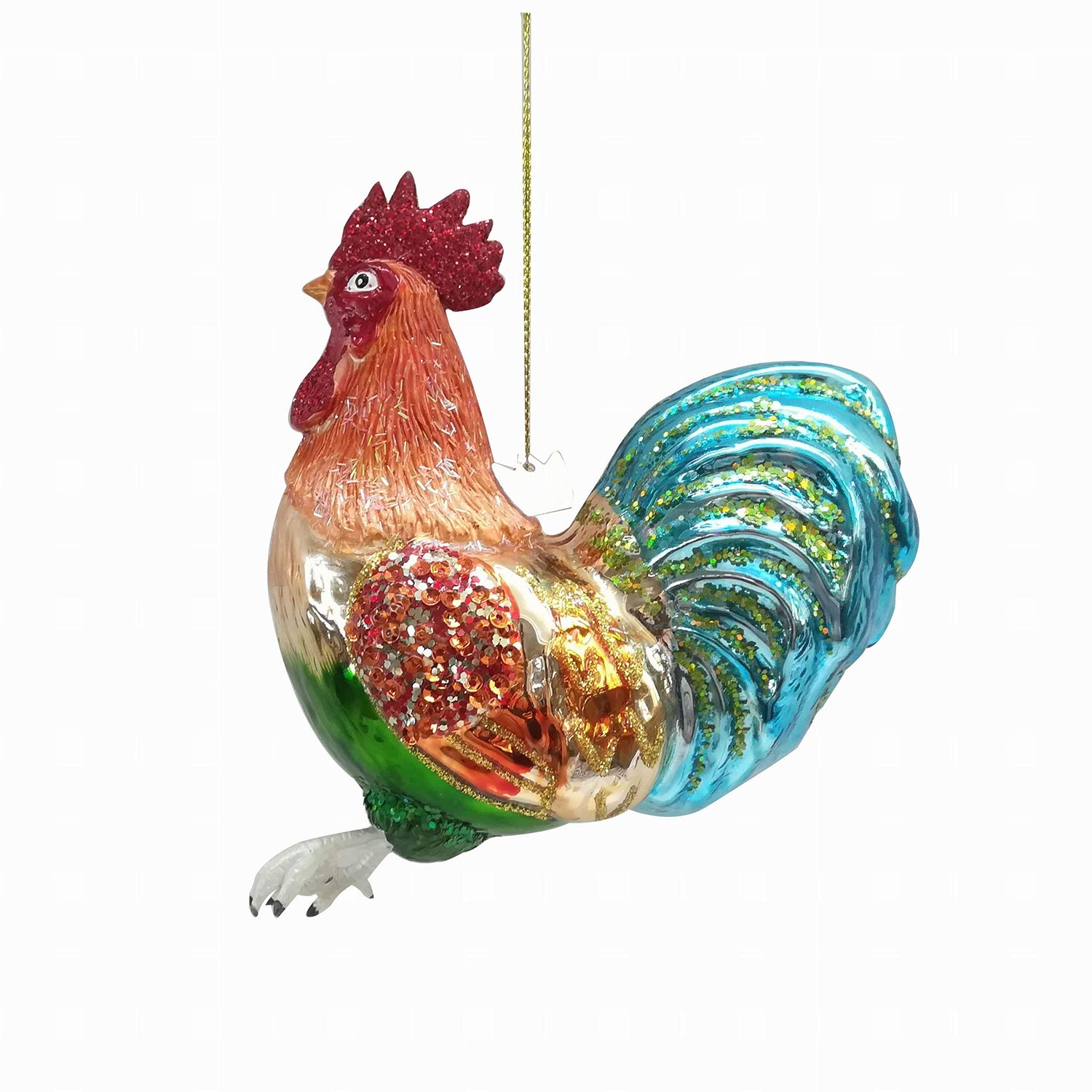 Noble Gems™ Glass Rooster Ornament