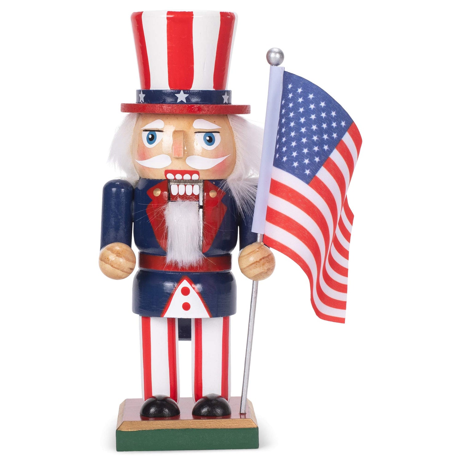 Kurt S. Adler 9-Inch Wooden American Nutcracker, Multi