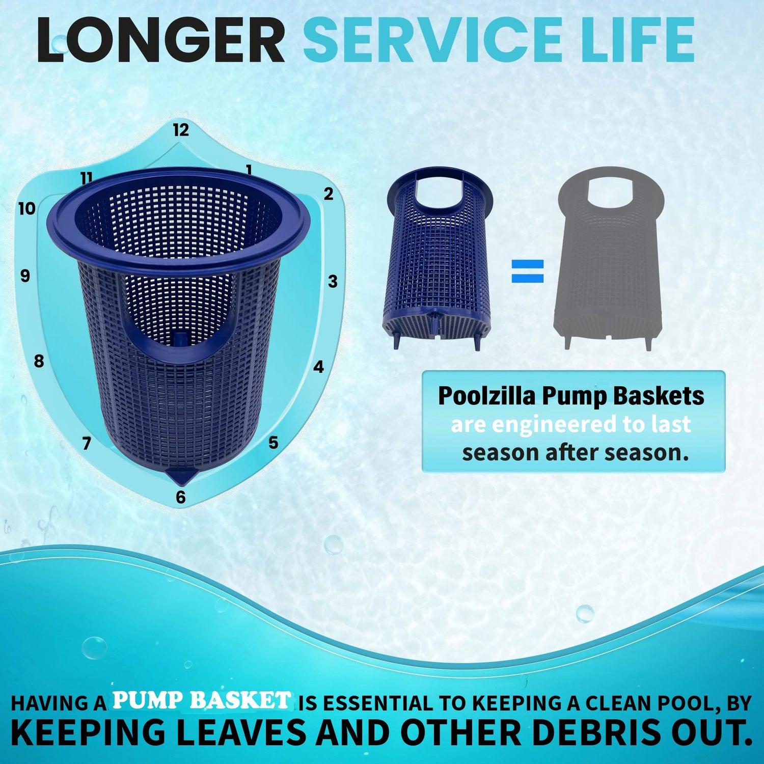 Poolzilla H01 Pump Basket, Compatible with V38-185 Ultra-Flow