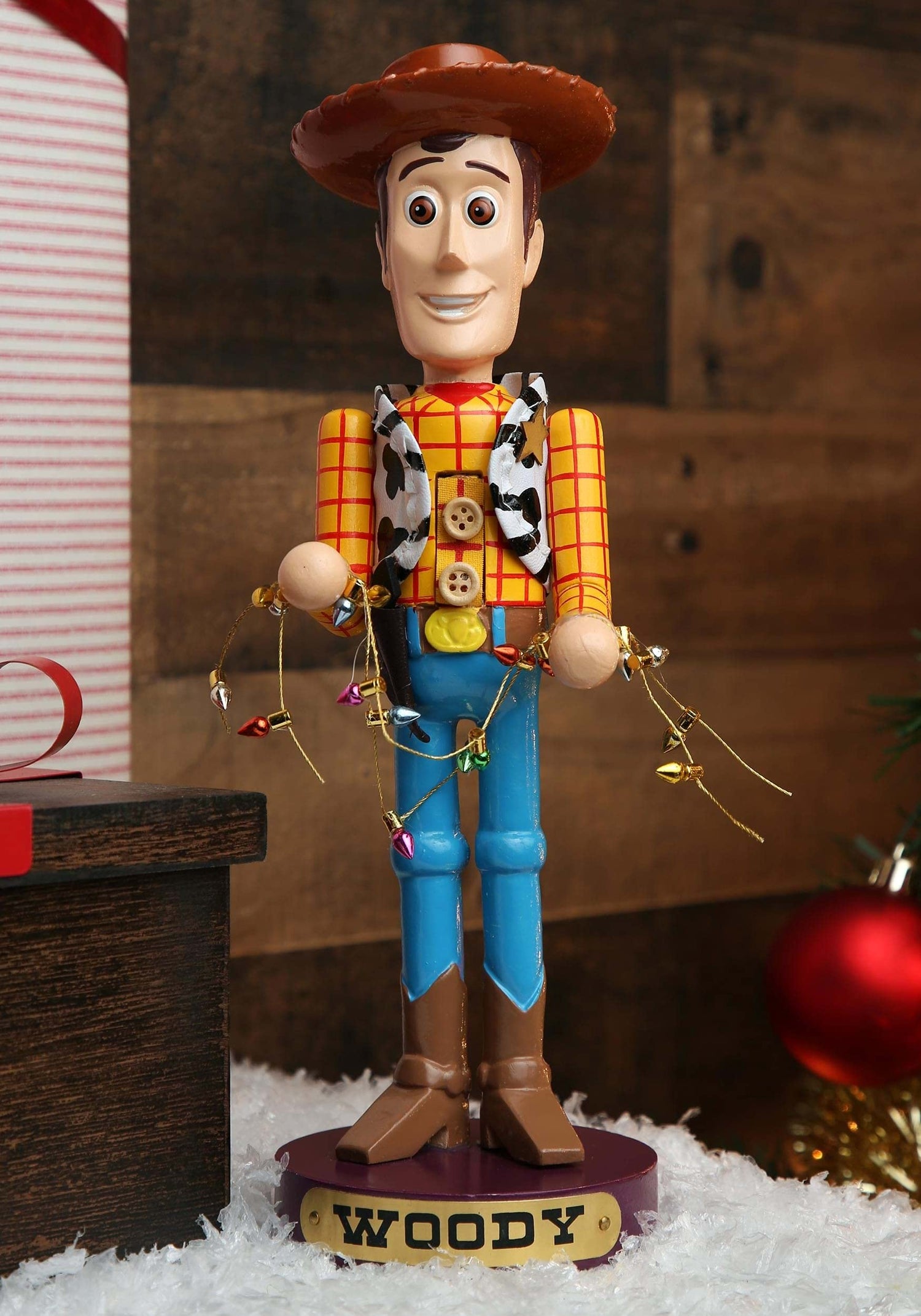 Kurt Adler Disney Toy Story Woody Nutcracker, 11-inch Height, Multicolor, Wood
