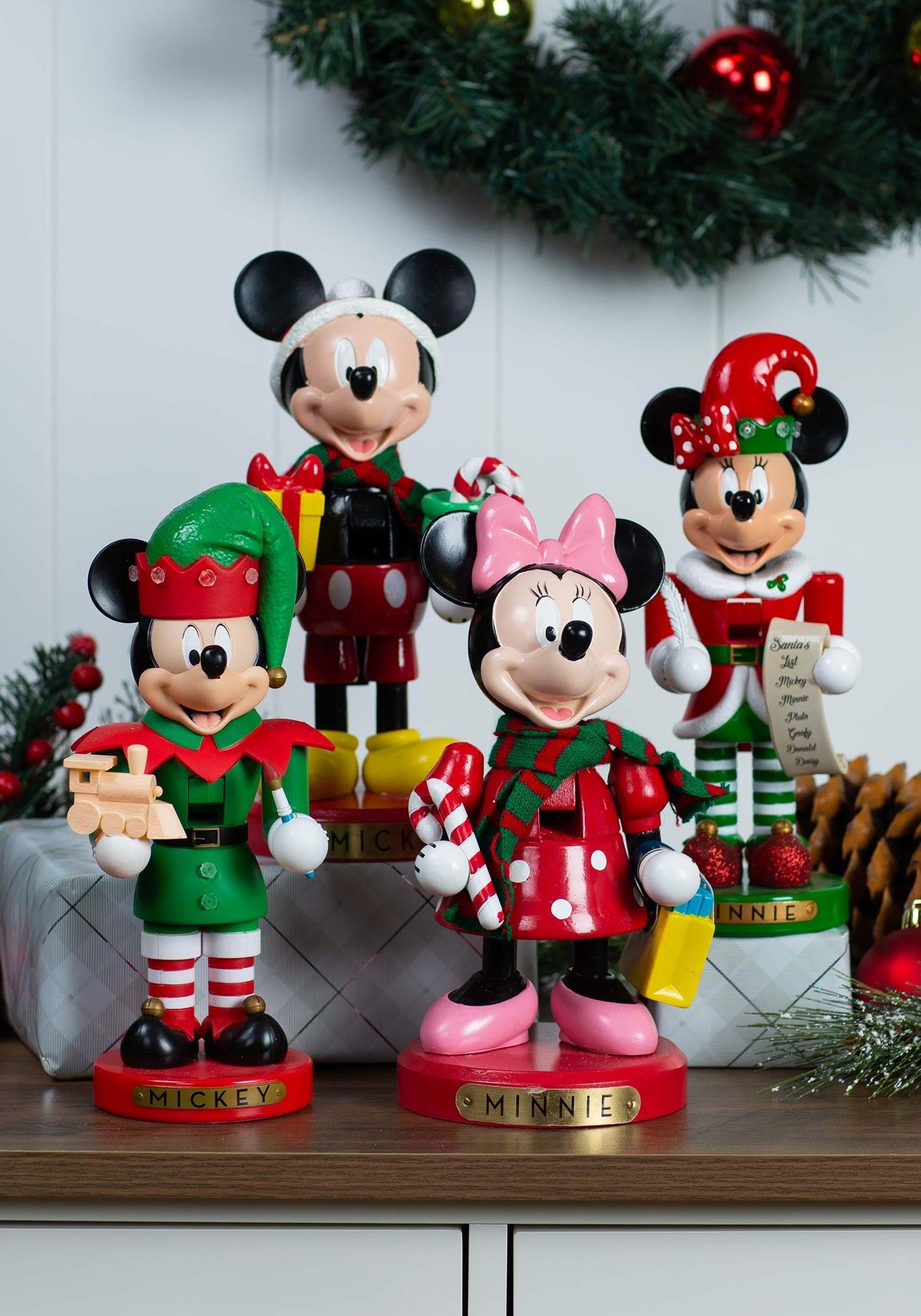 Disney 10-Inch Minnie The Elf Nutcracker | Minnie Mouse Christmas Nutcracker Decoration Standard
