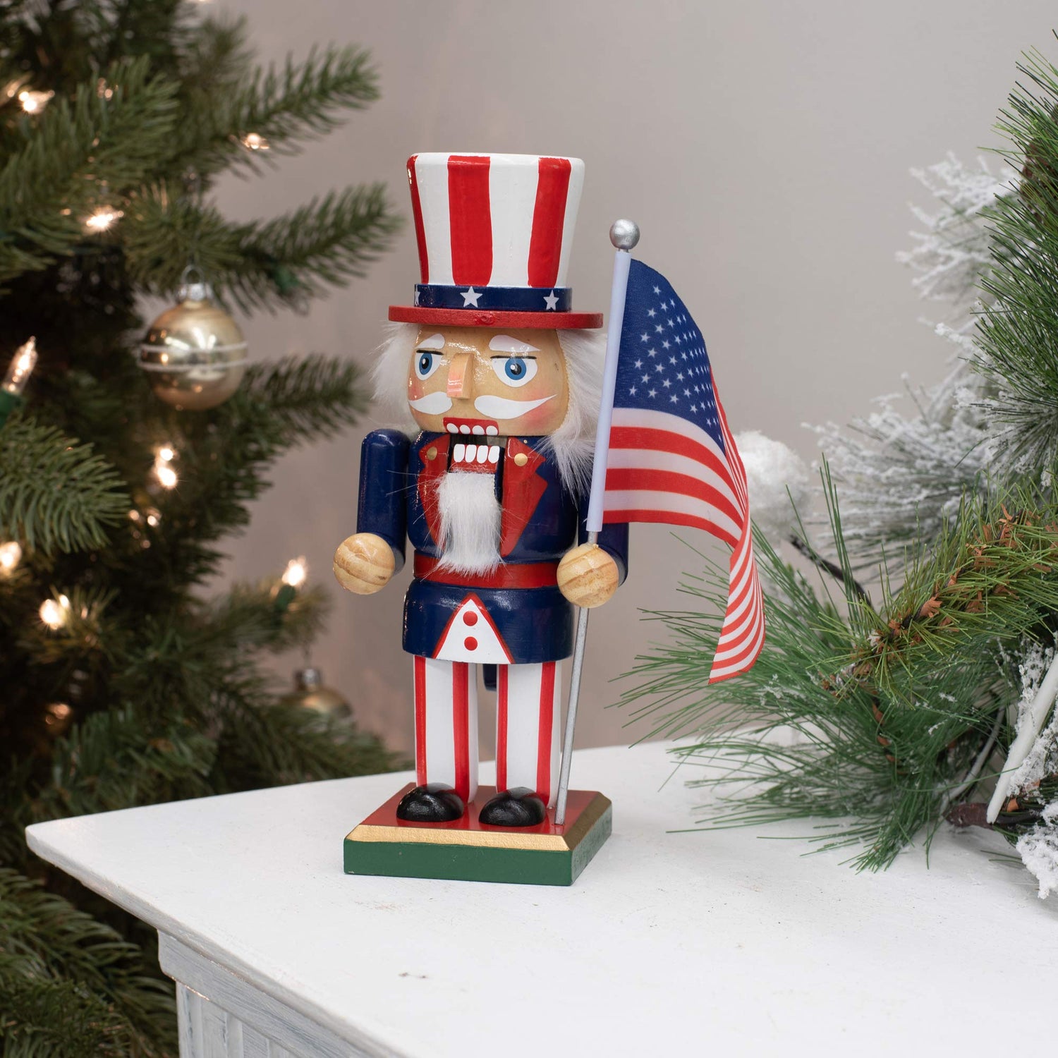 Kurt S. Adler 9-Inch Wooden American Nutcracker, Multi