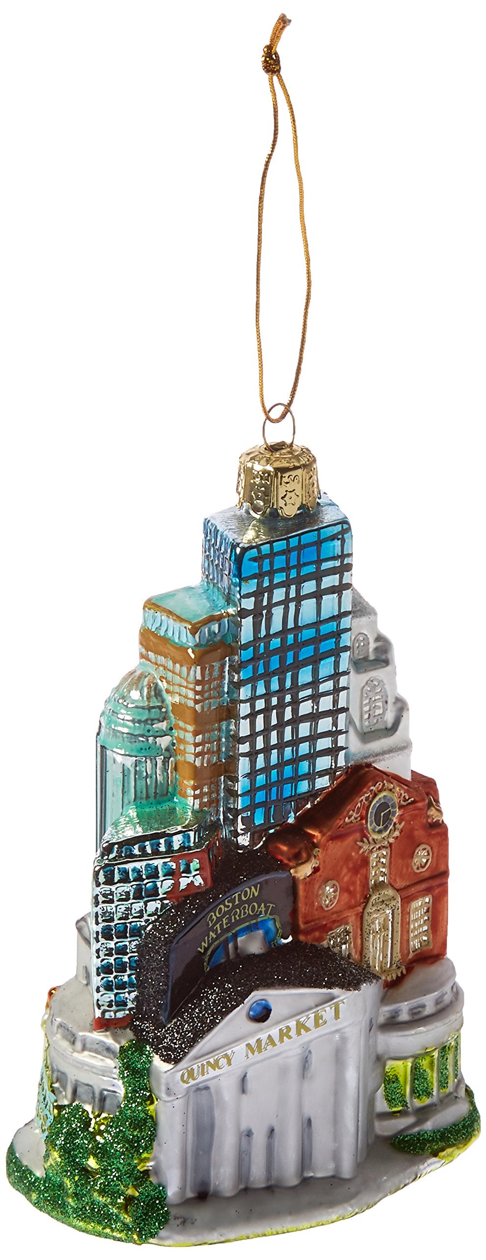 Kurt Adler 5-Inch Glass Boston Cityscape Ornament