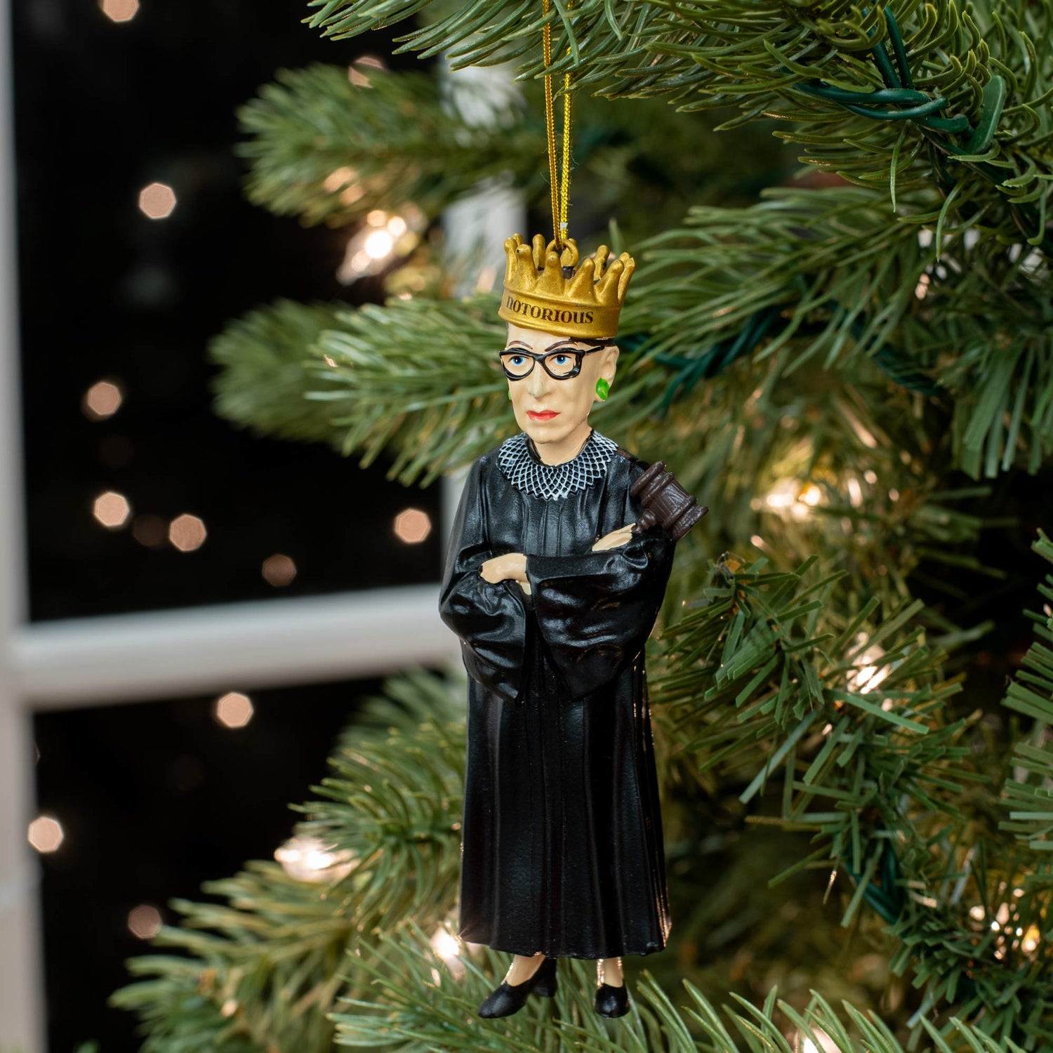 Kurt S. Adler Ruth Bader Ginsburg Resin Christmas Ornament H3048 New