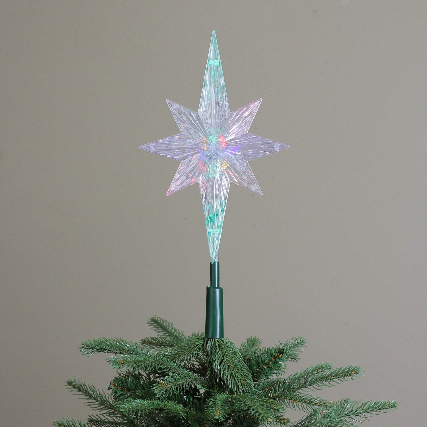Kurt Adler 11.25-Inch UL Polar Star Treetop with LED Color-Changing Light