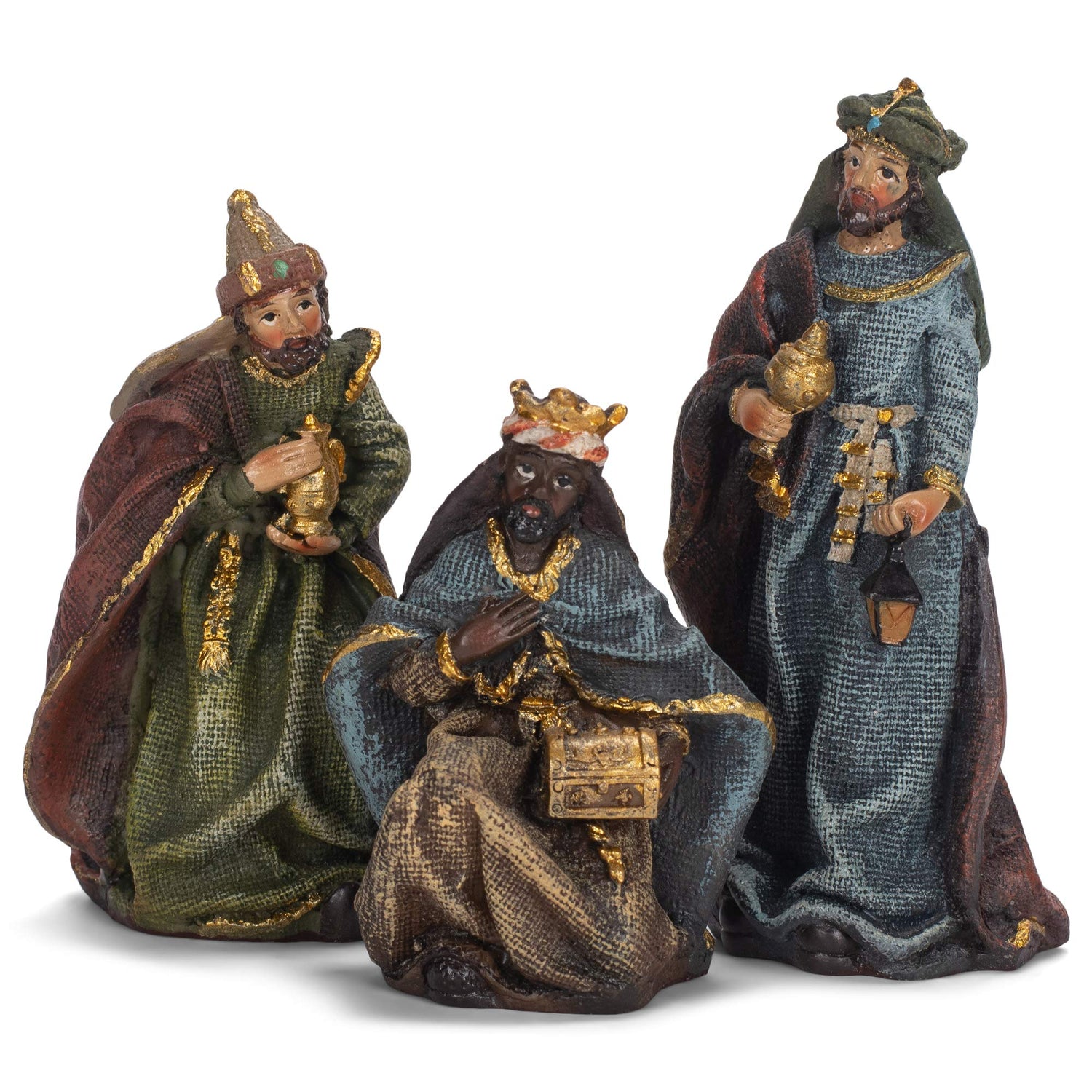 Kurt S. Adler Kurt Adler 3.5-Inch Resin, 7-Piece Nativity Set, Multi for Christmas