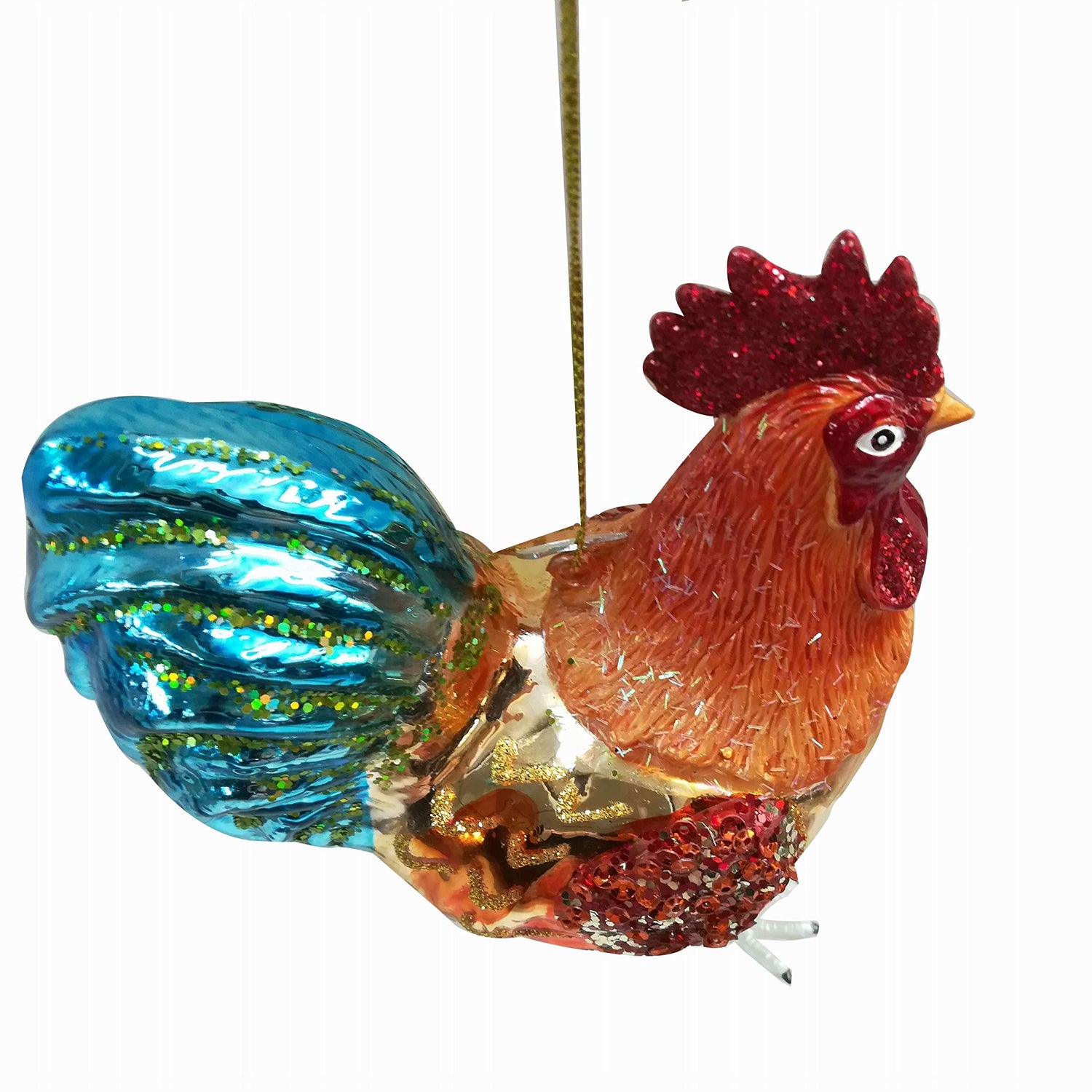 Noble Gems™ Glass Rooster Ornament