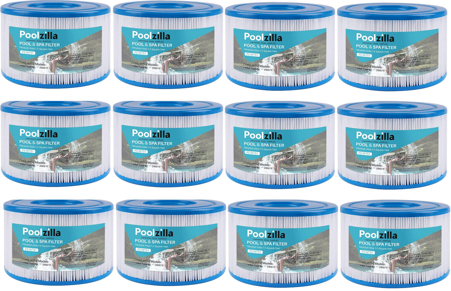 Poolzilla Replacement Easy Set Pool Filter for PureSpa Type S1, 29001E