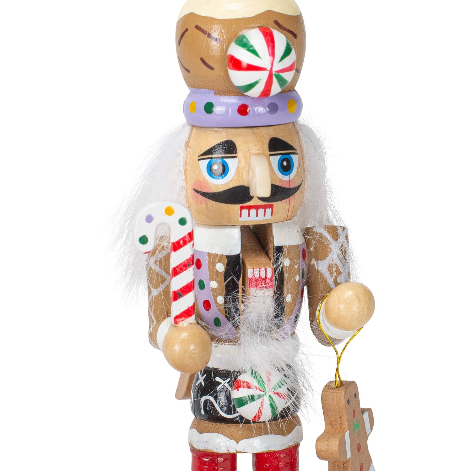 Kurt S. Adler Gingerbread Man Nutcracker Ornament 5 inch Wooden Christmas Decoration