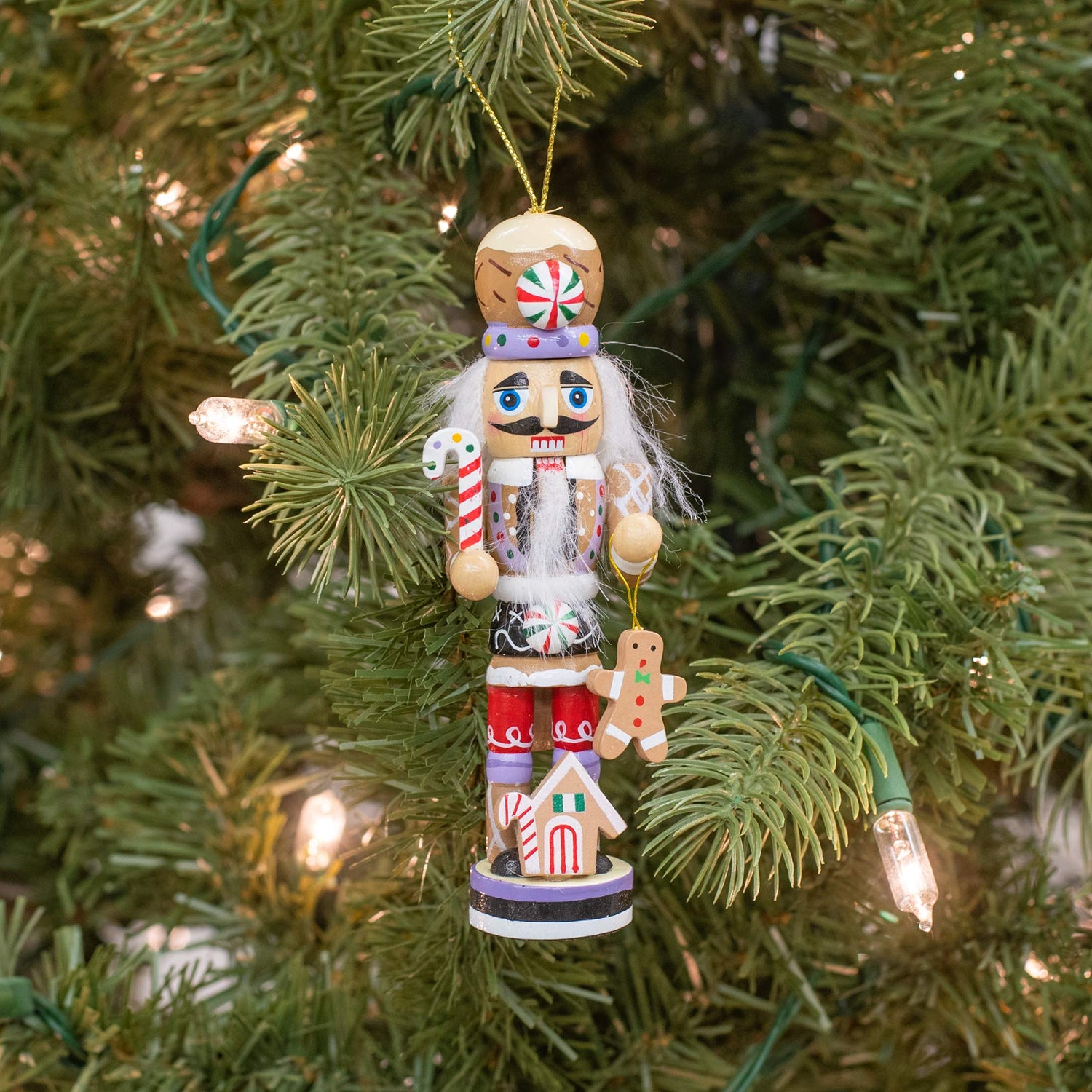 Kurt S. Adler Gingerbread Man Nutcracker Ornament 5 inch Wooden Christmas Decoration