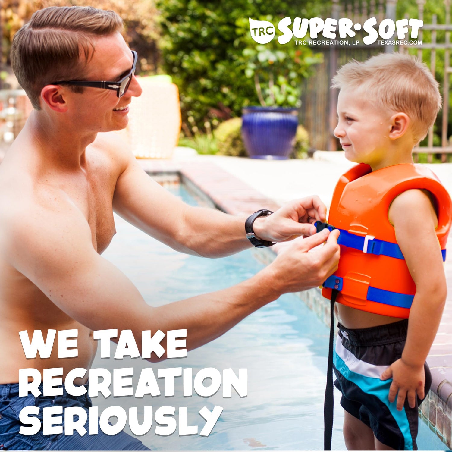 TRC Recreation Super Soft Child Size XS Life Jacket USCG Approved Vinyl Coated Foam Swim Vest for Kids Swimming Pool and Beach Gear, Sunset Orange