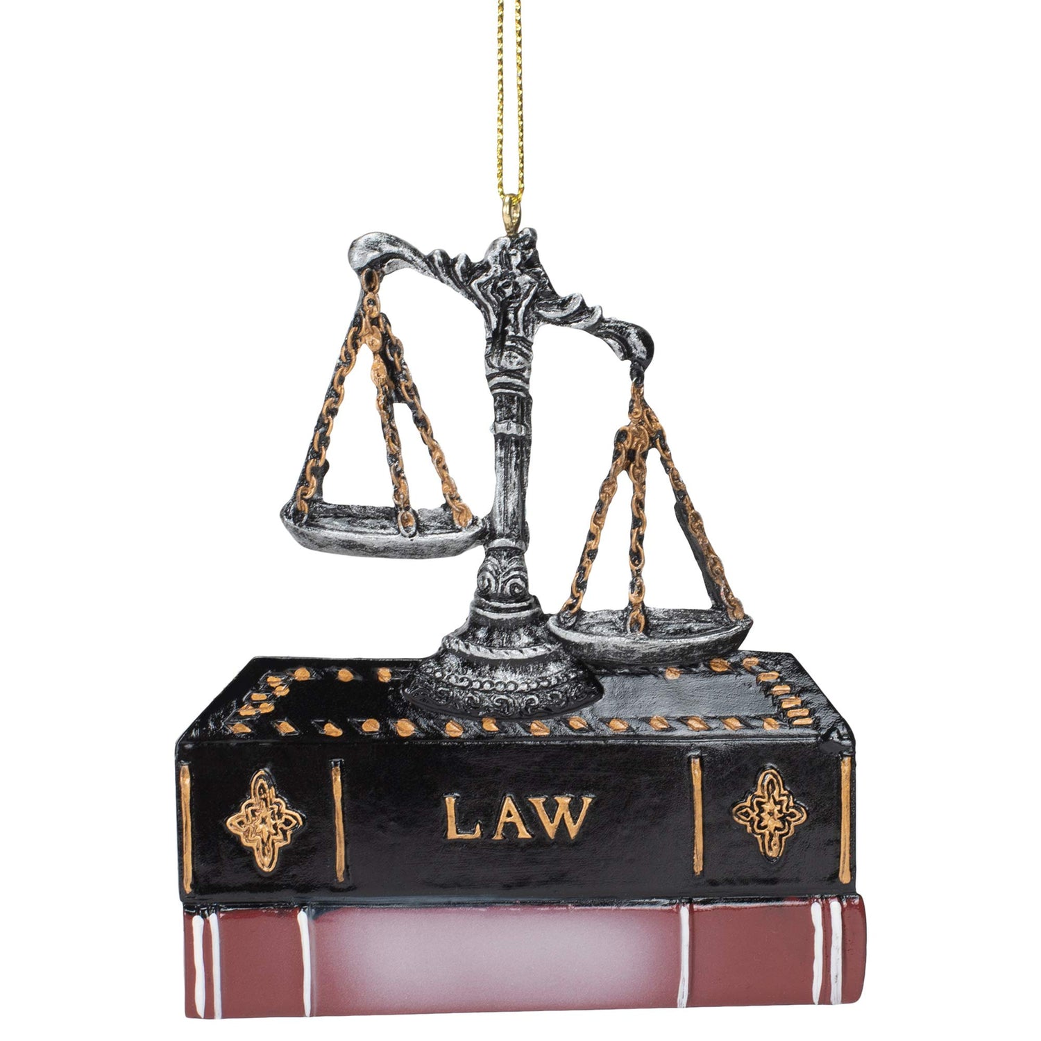 Kurt Adler Scales of Justice with Law Books Ornament