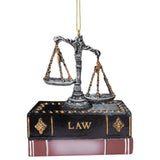 Kurt Adler Scales of Justice with Law Books Ornament