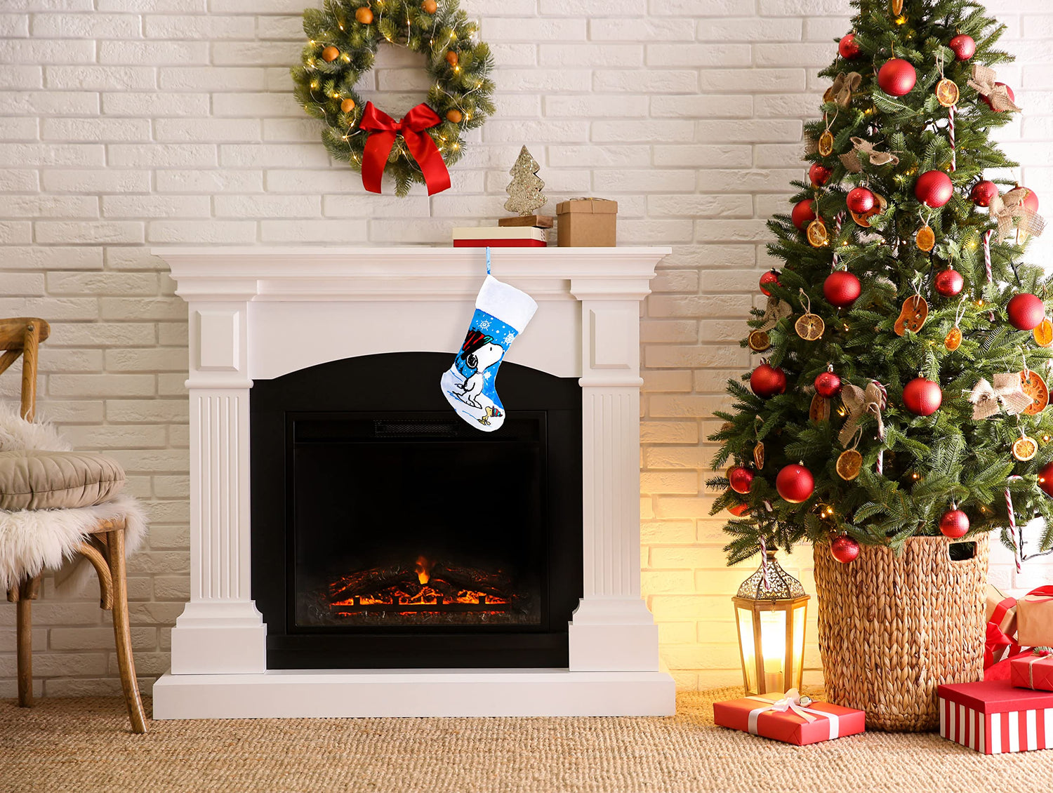 Peanuts© Snoopy and Woodstock stocking, 1 pieces