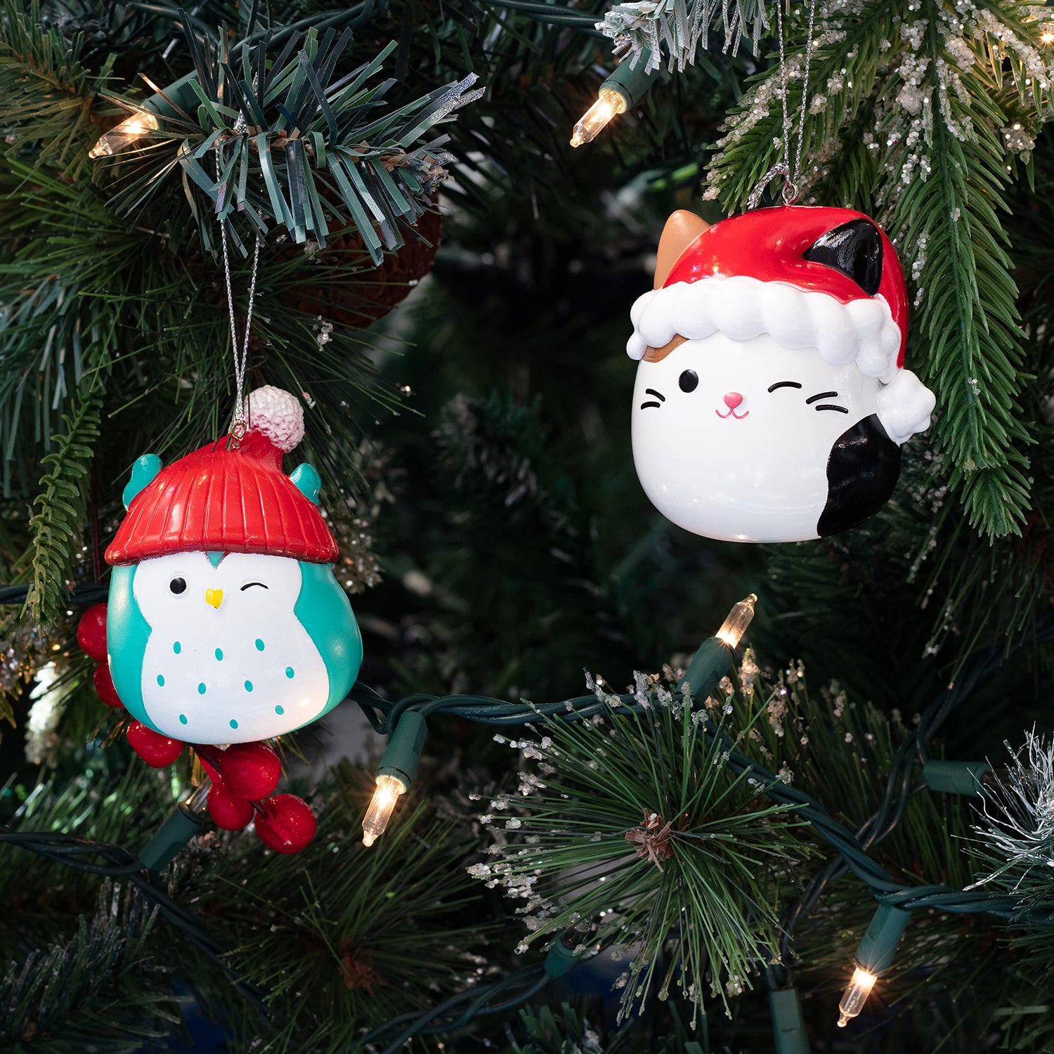 Kurt Adler Squishmallows Christmas Ornament 5-Pack Set - Five Squishmallow Holiday Tree Ornaments - Officially Licensed - Gift for Kids