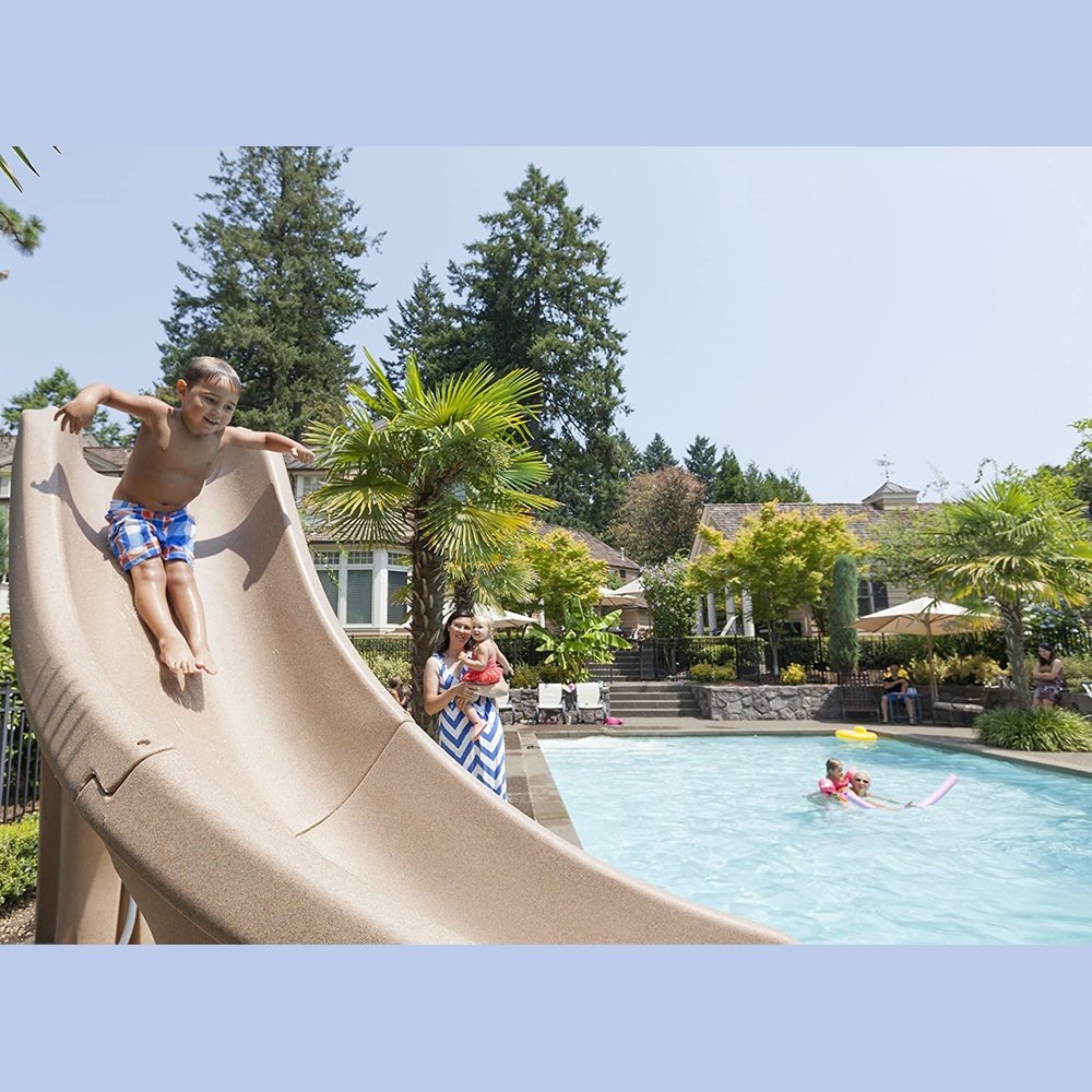 S.R. Smith 670-209-58224 Typhoon Left Curve Pool Slide, Gray Granite