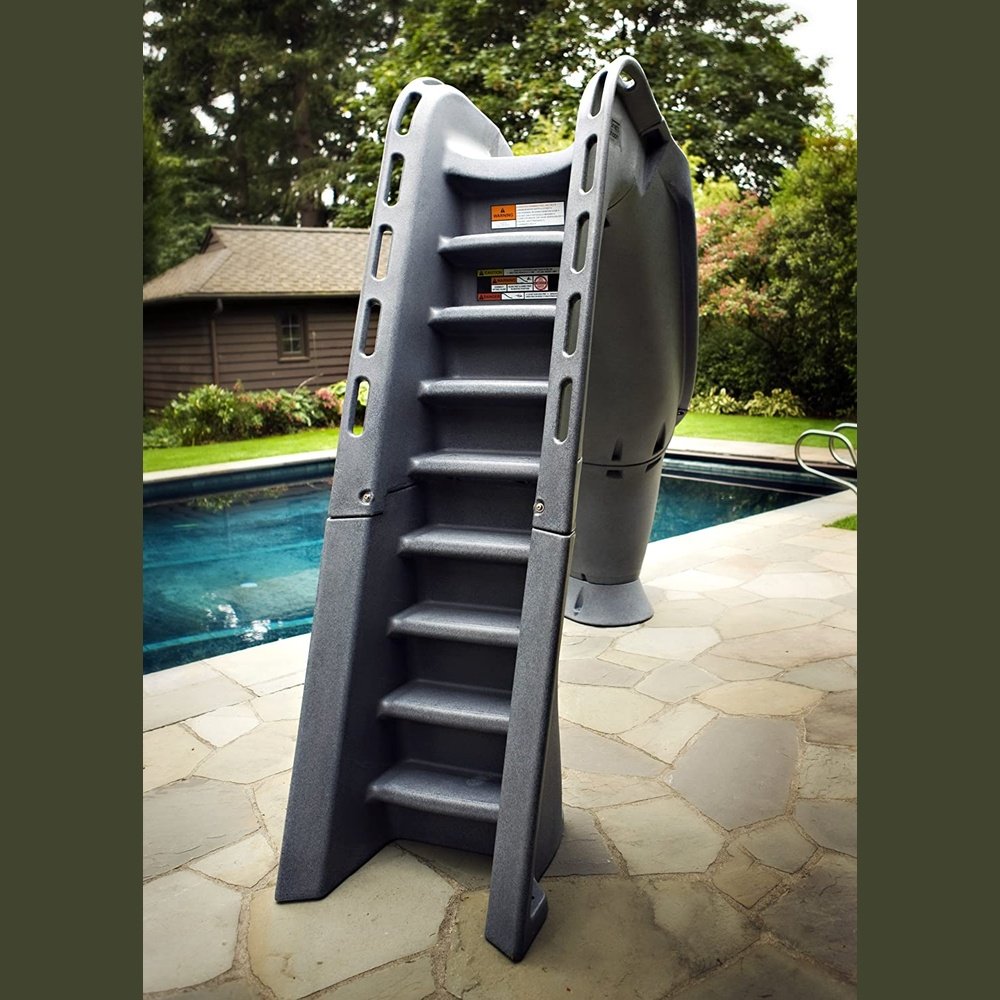 S.R. Smith 670-209-58224 Typhoon Left Curve Pool Slide, Gray Granite