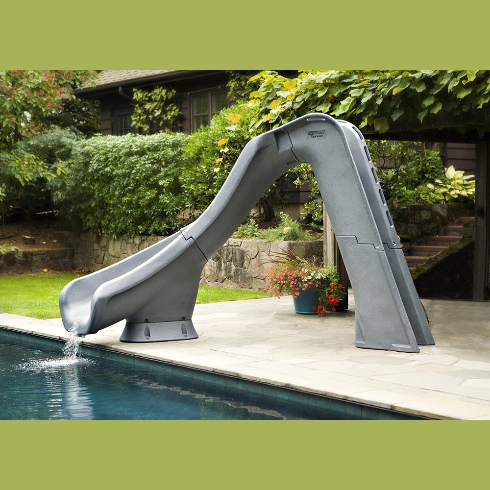 S.R. Smith 670-209-58224 Typhoon Left Curve Pool Slide, Gray Granite