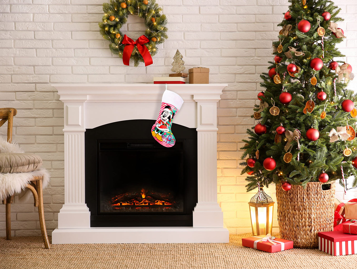 Disney© Minnie Mouse With Tree Stocking,1 pc