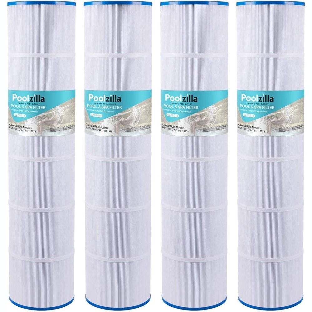 Poolzilla Pool Filter Cartridges, Compatible with PLFPCC130, CCP520, R173578, PCC130, Unicel C-7472, Filbur, FC-1978, FC-6475, Clean & Clear Plus 520, 817-0131, 178585 | Premium Pool Filtration