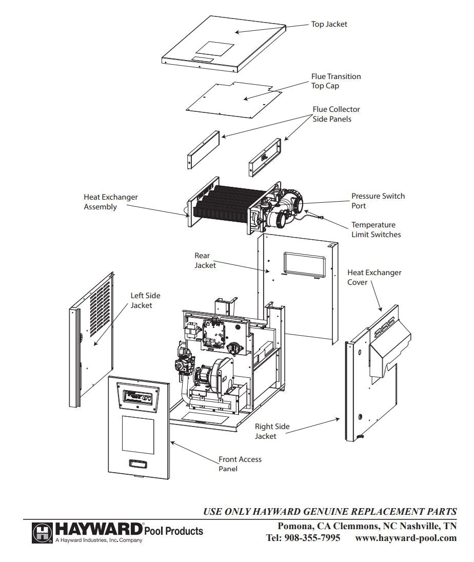 Hayward W3H135FDP H-Series Propane Gas Pool Heater, Beige | 135,000 BTU