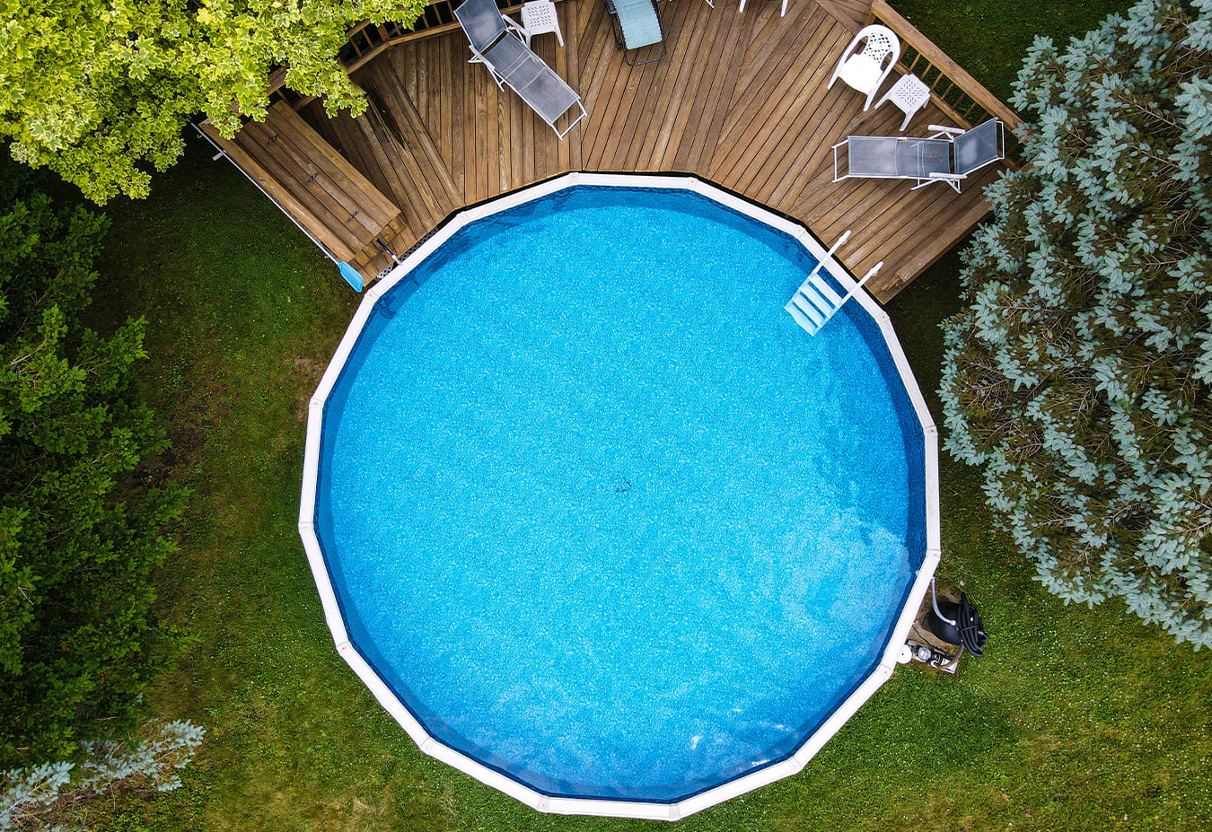 GLI 18' Round Boulder/RiverRock Overlap A/G Liner 48-52" ...