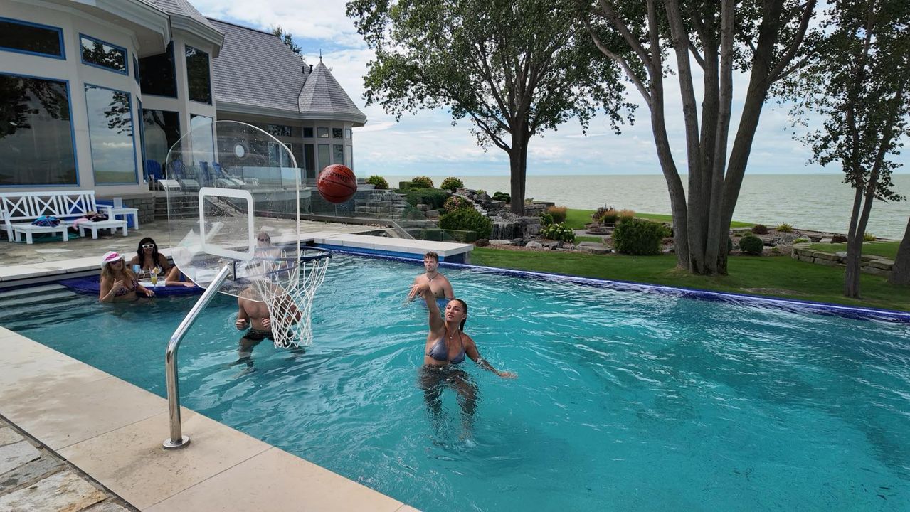 Global Pool Products Heavy Duty Basketball Hoop Set - for Inground Swimming Pool - 12