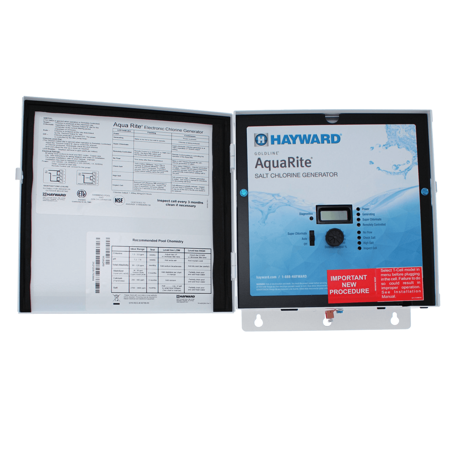 Hayward AquaRite Salt Chlorinator w/TurboCell 15,000 gal