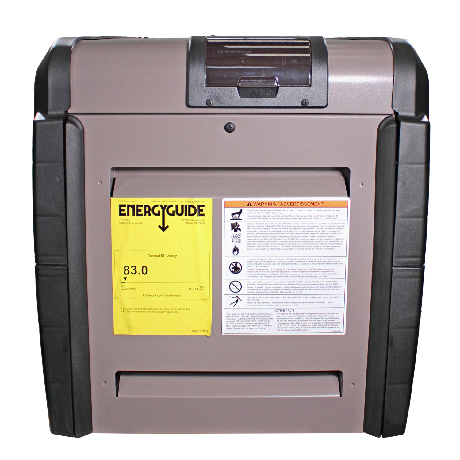 Hayward Universal H-Series Propane Gas Heater | 200,000 BTUs | Low NOx | W3H200FDP