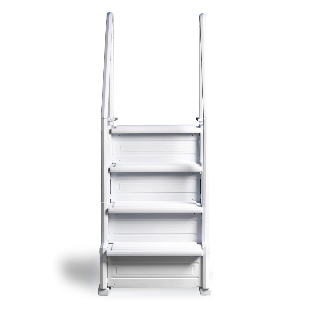 Poolzilla Premium Deck-Mounted Pool Ladder with Dual Handrails — Fits 48"–54" Above Ground Pools