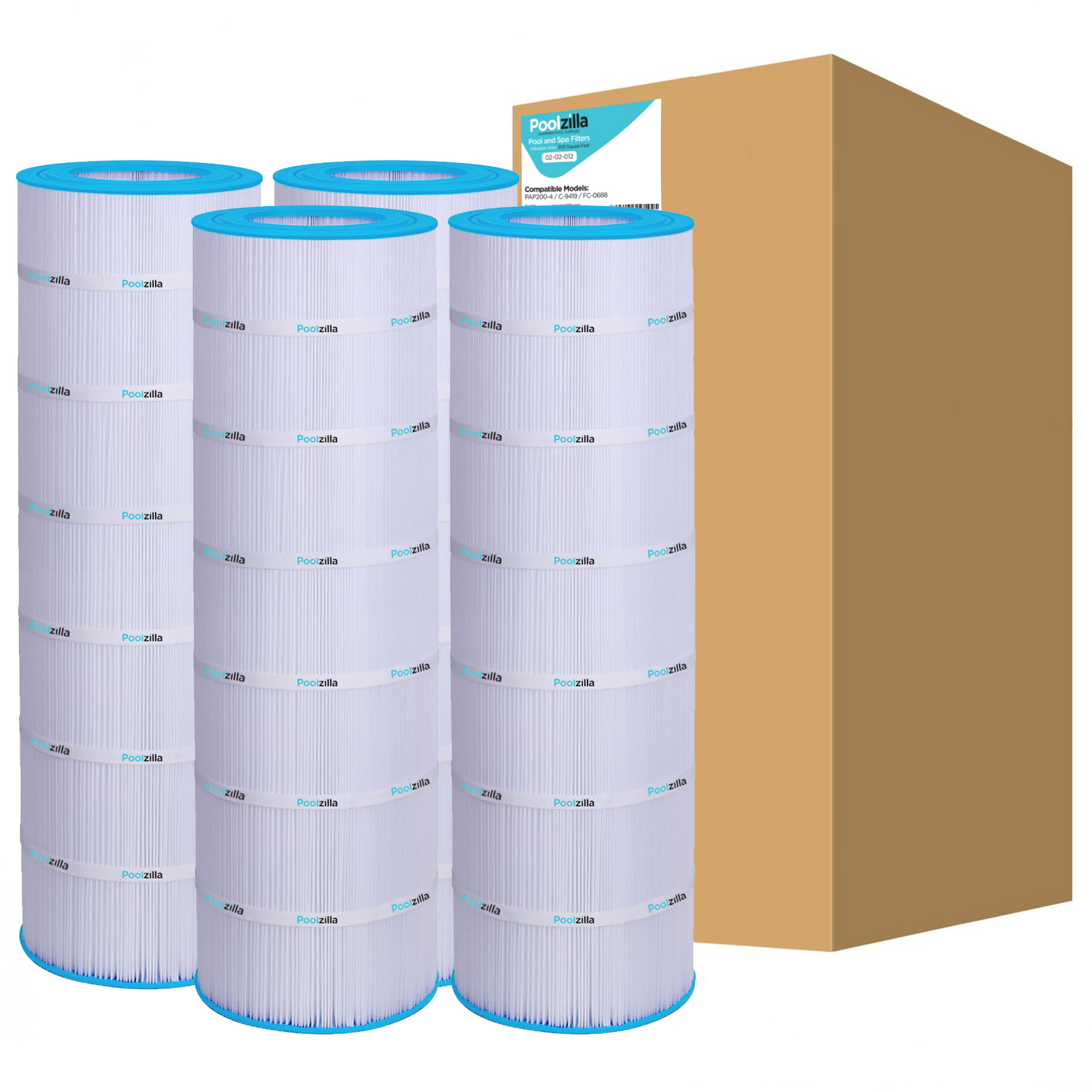 Poolzilla Replacement Pool Filter for PAP200, Pentair CC200, Filbur FC-0688, Unicel C-9419, Aladdin 29902, Baleen AK-8005