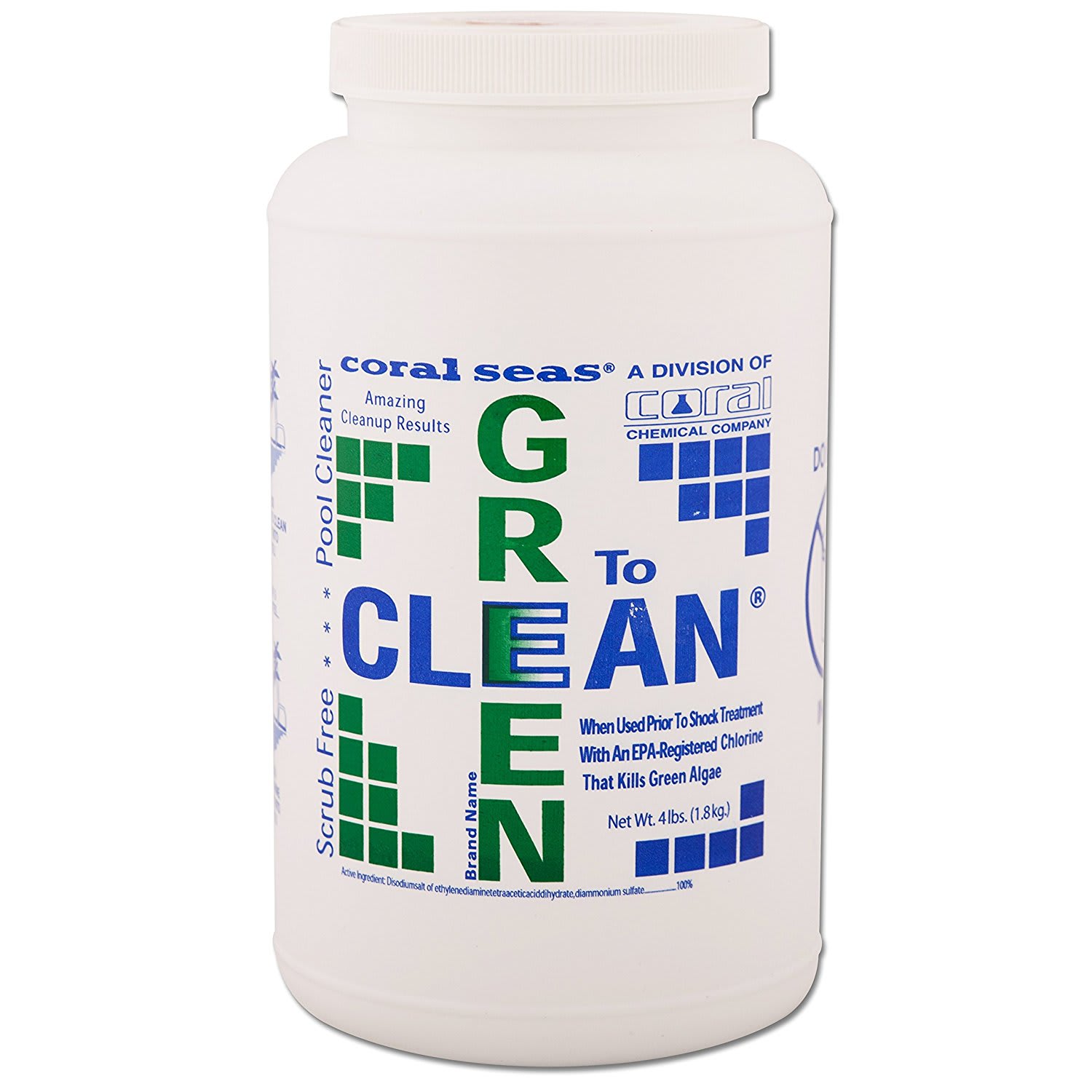 Coral Seas Green Aid Algaecide, 4 lb Bottle | 17644COR