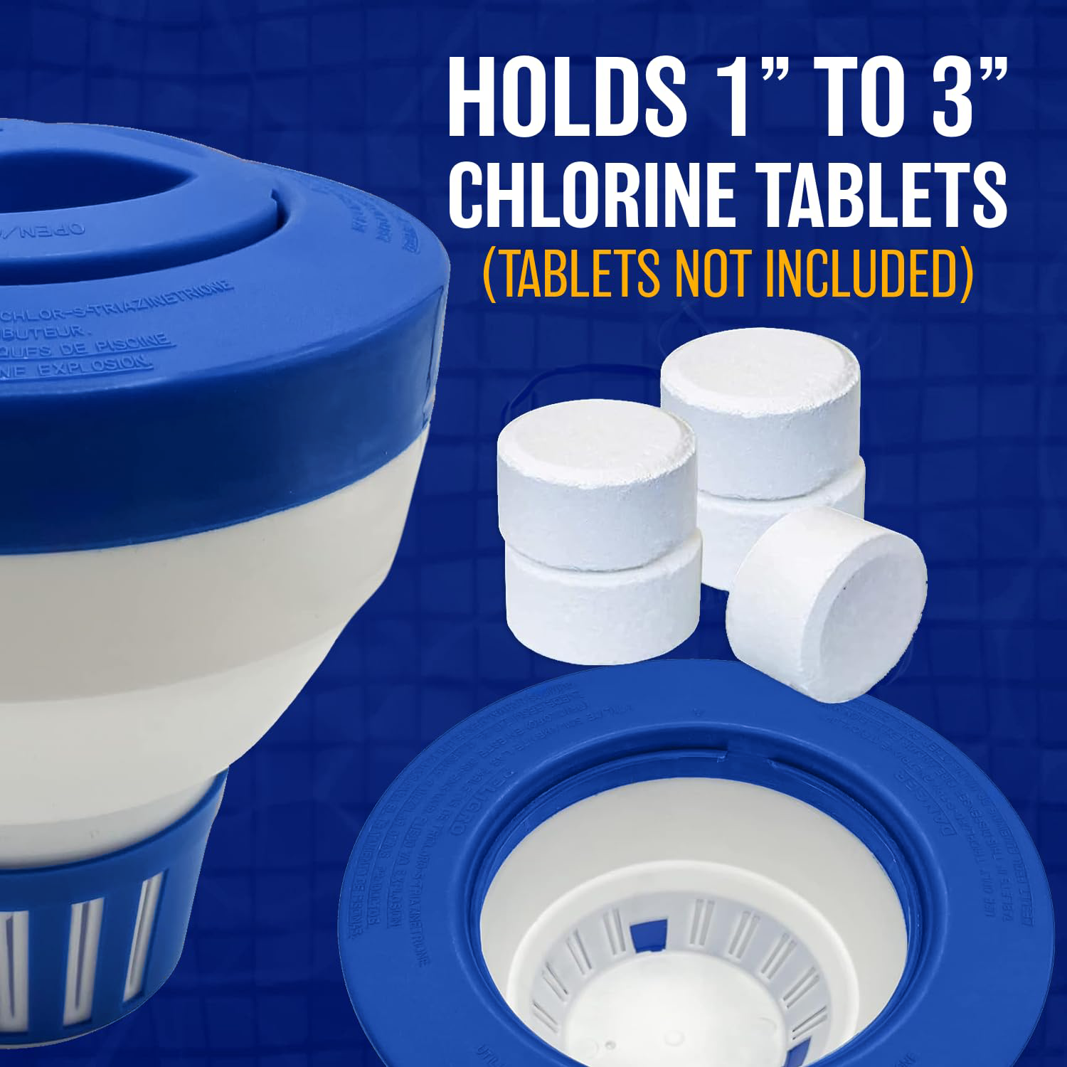 Poolzilla Deluxe Chlorine Feeder - Up to 3” Tablets
