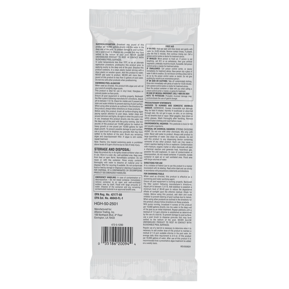 Pool Season Chlorinating Concentrate ( 1 / 2 / 25 / 50 LB )