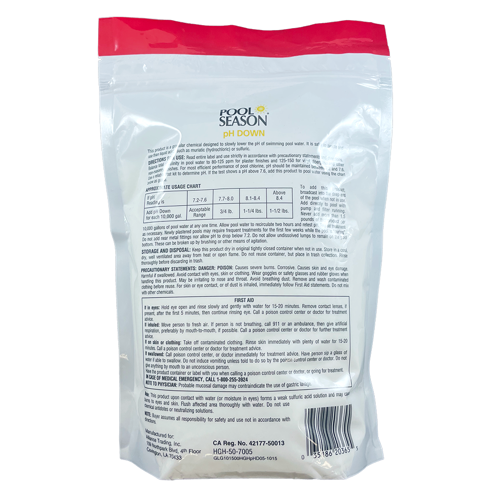 Pool Season Ph Down Bottle ( 2.5 / 5 LBS )