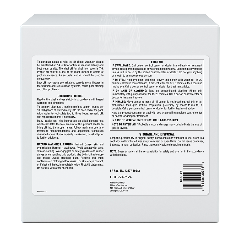 Pool Season pH Up ( 2 / 5 / 25 LBS )