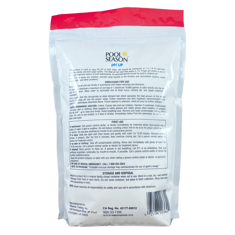 Pool Season pH Up ( 2 / 5 / 25 LBS )