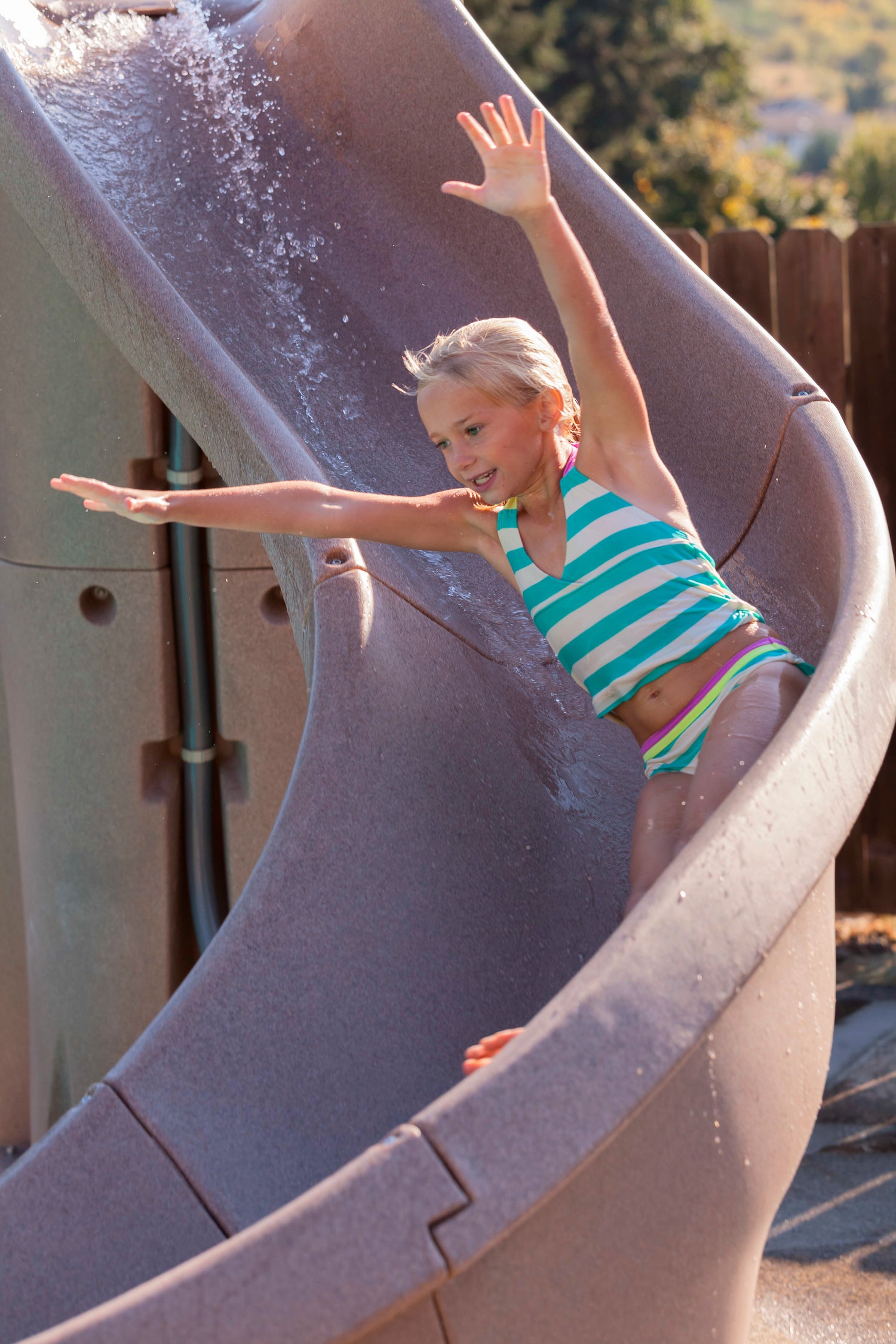 SR Smith TurboTwister Pool Slide, Right Turn