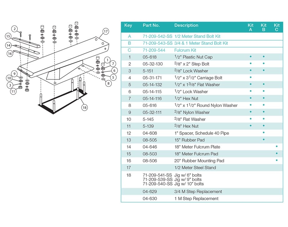SR Smith 608 Cantilever Diving Stand Spring Assembly