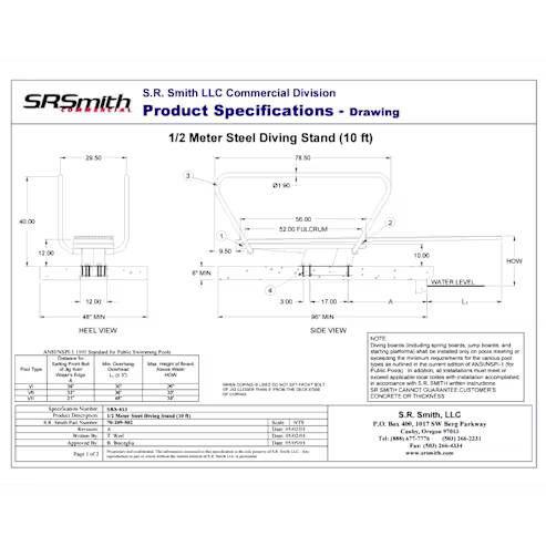 SR Smith 1/2 Steel Meter Stand (10) | 70-209-502