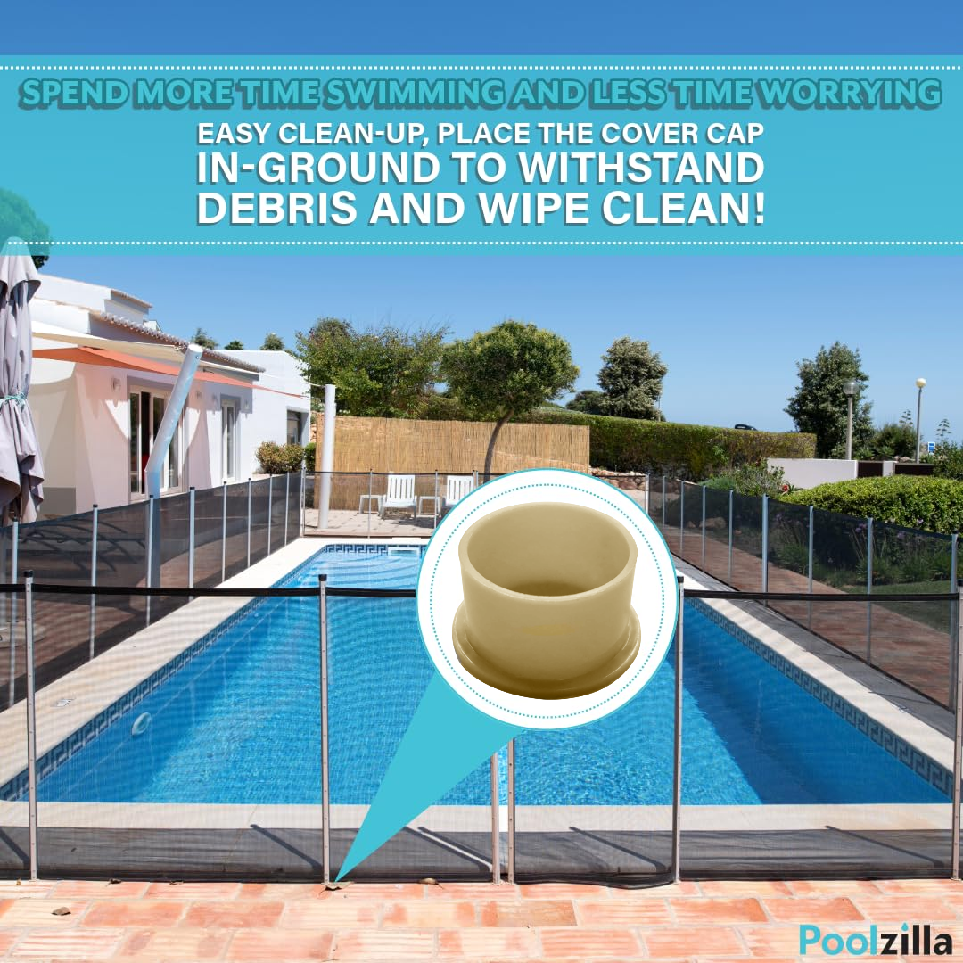 Poolzilla Tan Pool Safety Fence Hole Cover (25 Pack / 50 Pack)