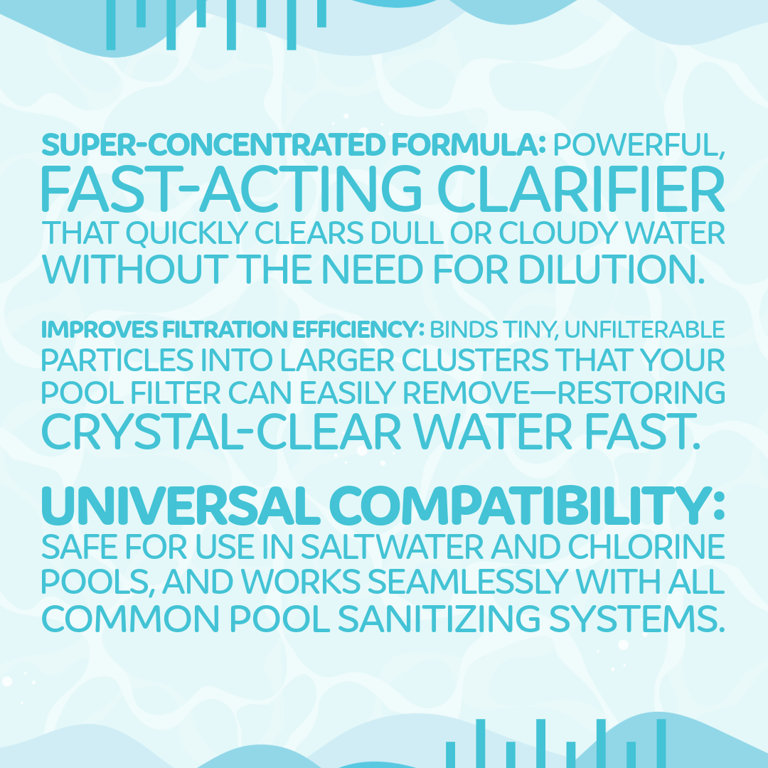 Pool Season 1 qt Bottle Super Water Clarifier