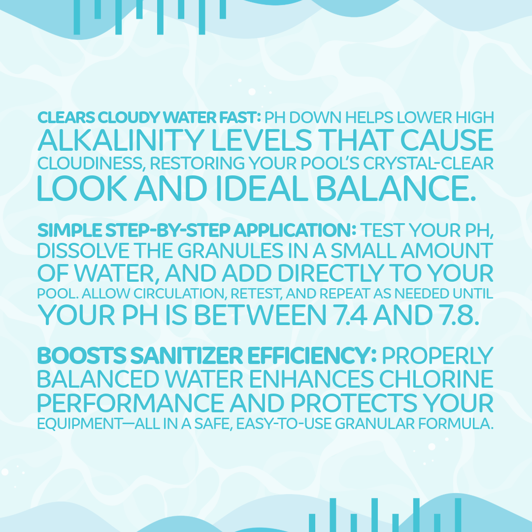 Pool Season Ph Down Bottle ( 2.5 / 5 LBS )