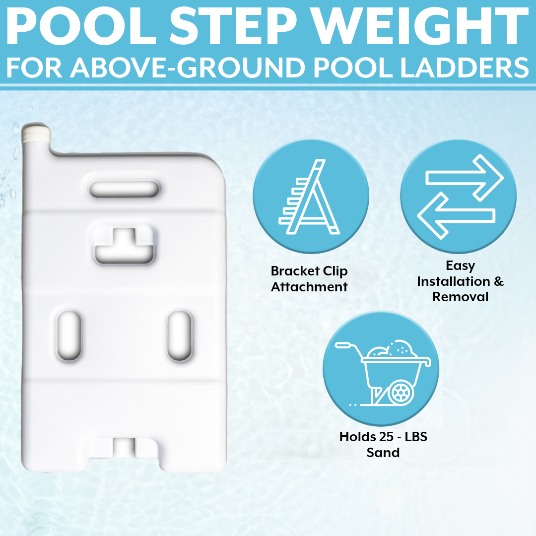 Poolzilla Pool Ladder Sand Weights - for Poolzilla Pool Step Ladder and Blue Torrent Antigua Easy Pool Step Ladder