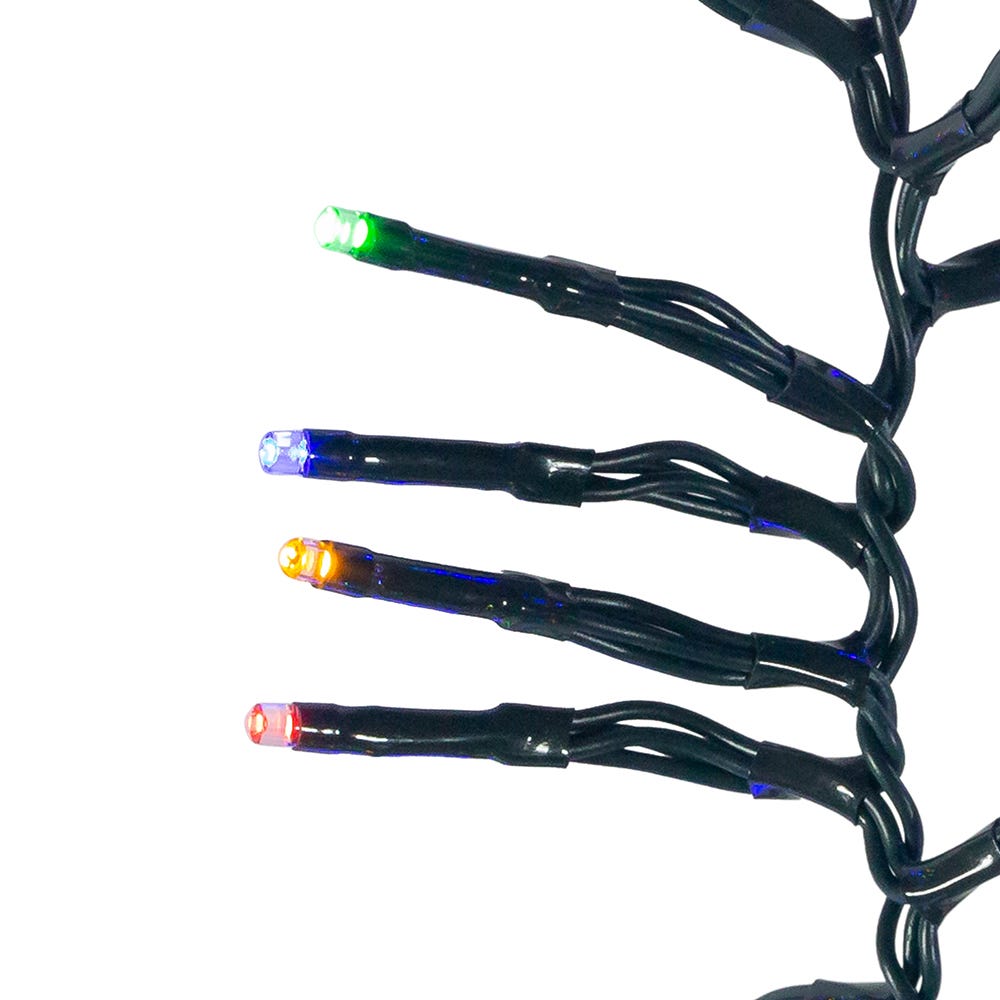 Kurt S. Adler 98' 3,000L Multicolor 3MM LED Multifunction Cluster Garland With Green Wire