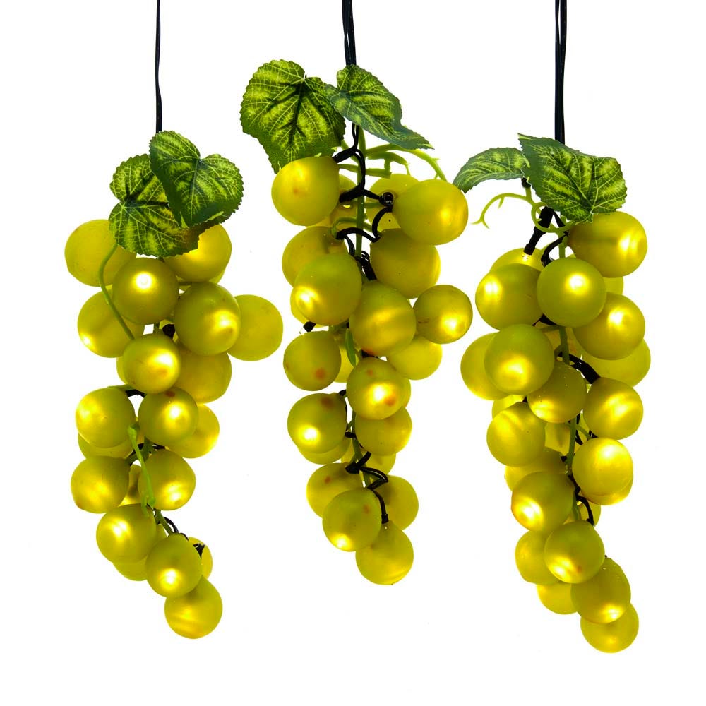 Kurt S. Adler 6' 75L Large Green Grape Cluster LED Light Set With Green Wire