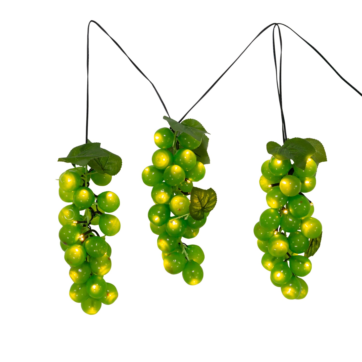 Kurt S. Adler 6' 75L Large Green Grape Cluster LED Light Set With Green Wire