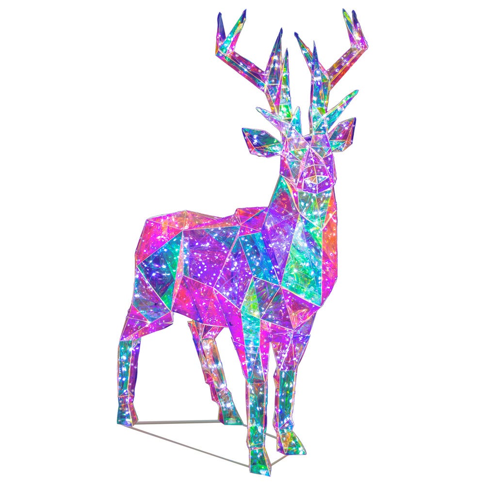 Kurt S. Adler 35.4“ Lighted Magical Iridescence Holographic Reindeer